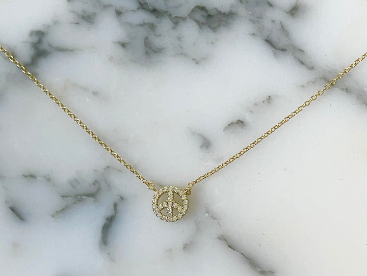 N035 Sterling Peace  Pendant