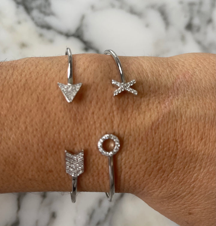 XO Stainless Steel CZ Bracelet