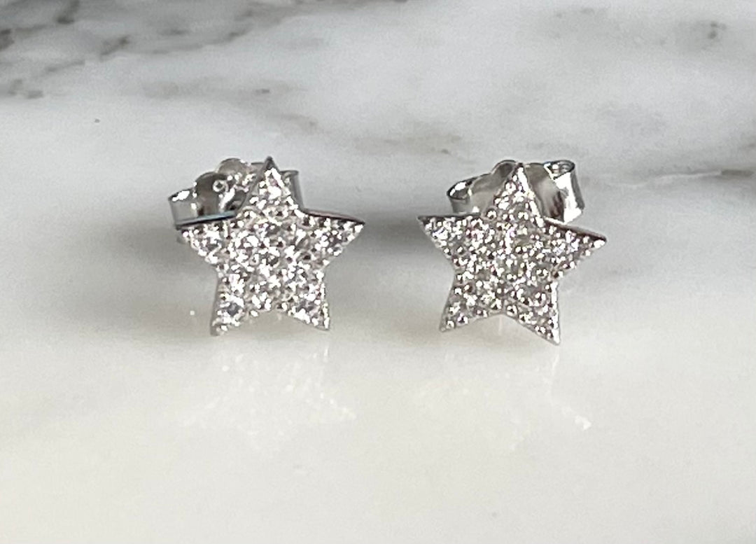 Star Pave Earrings