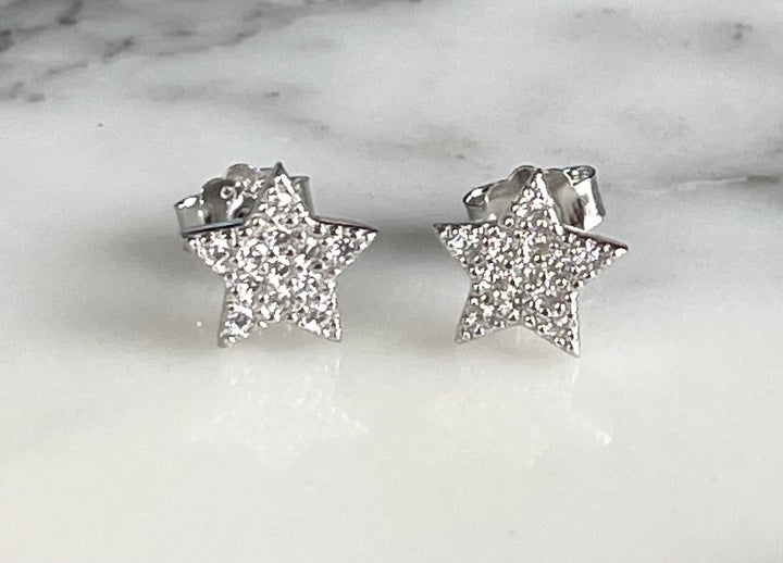 Star Pave Earrings