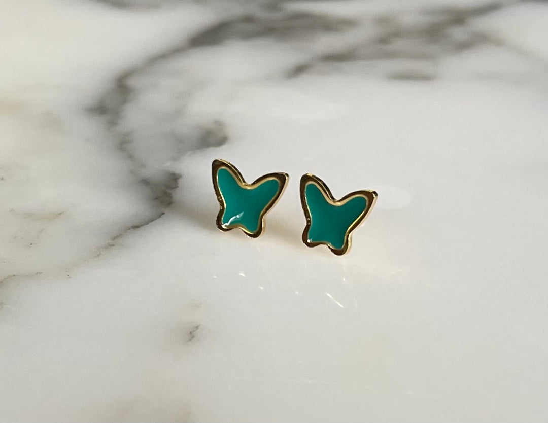 Butterfly Enamel Earrings