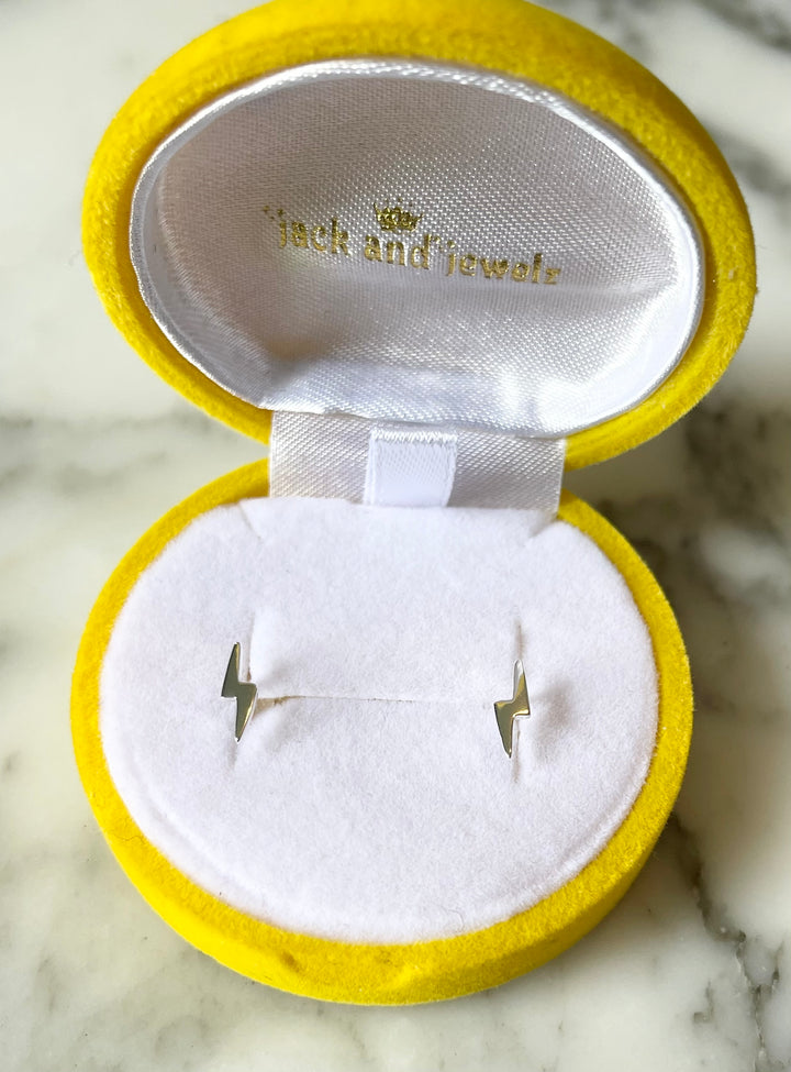 SME009 Sterling Silver Lightning Bolt Earrings
