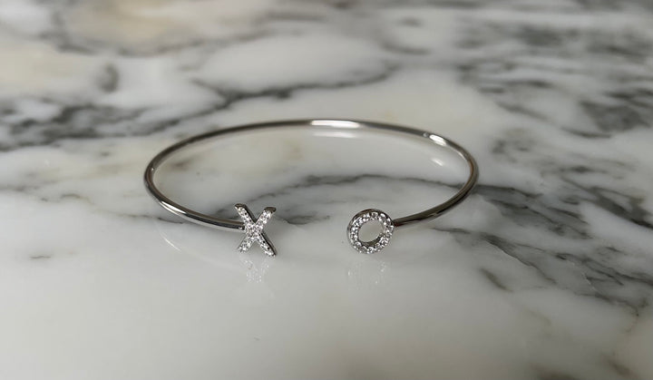 XO Stainless Steel CZ Bracelet