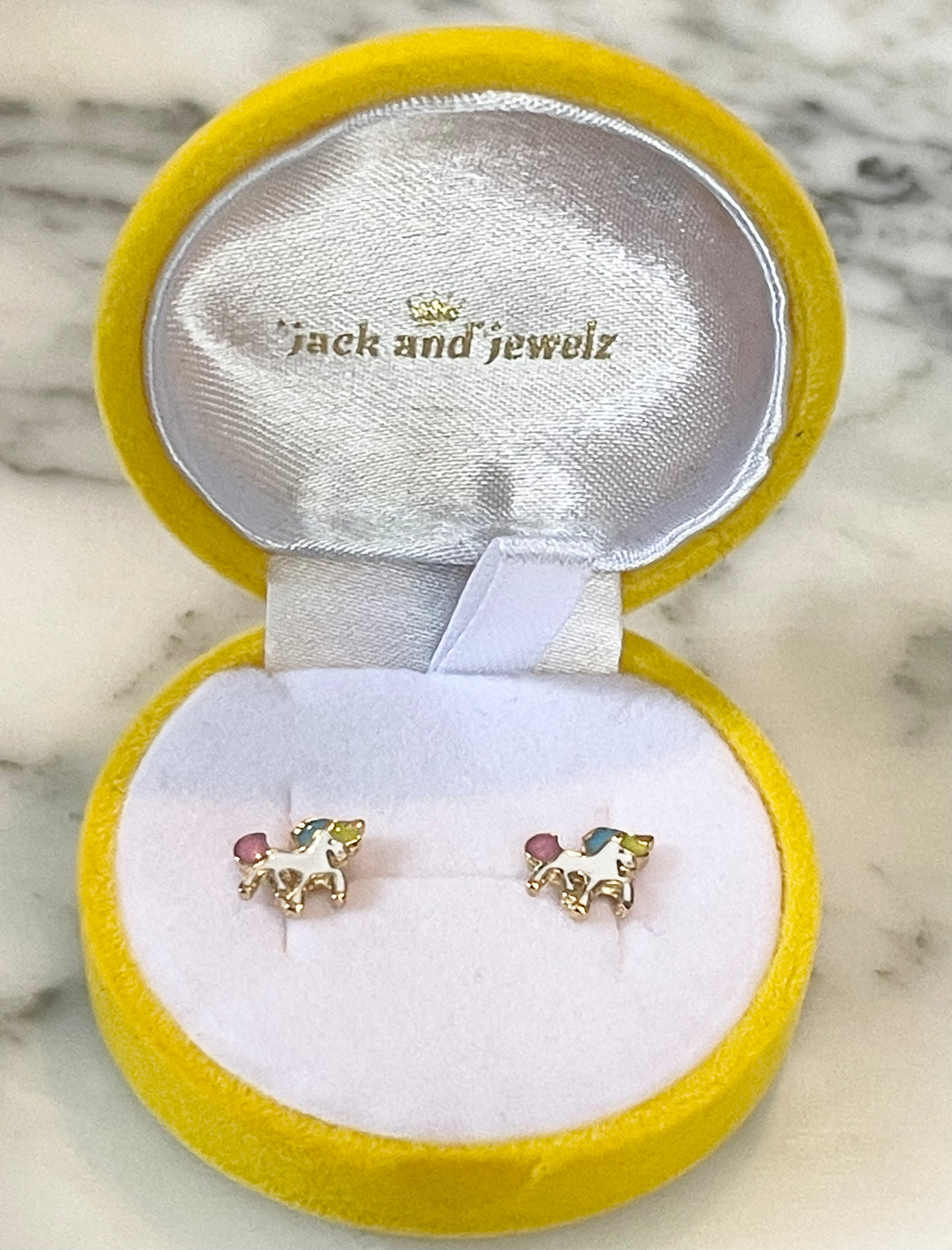 SME014 Mini Unicorn Enamel Earrings