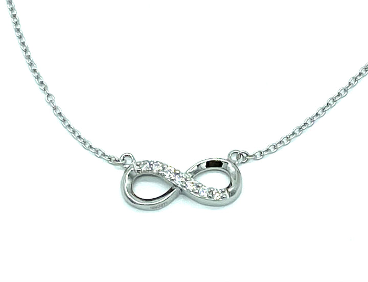 N019 Sterling Silver Infinity Pendant